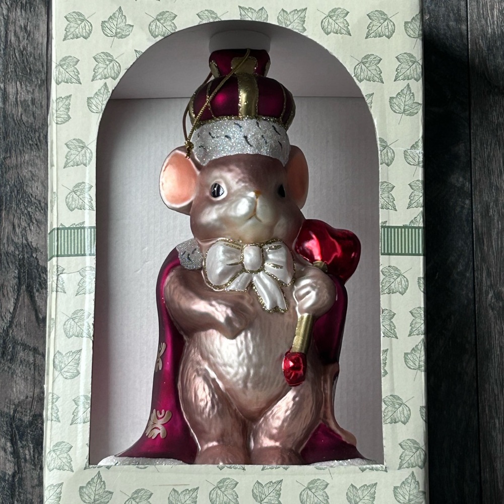 Charming Tails - King of My Heart - Large Glass Ornament